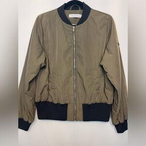 bishop + young Olive Bomber Jacket
